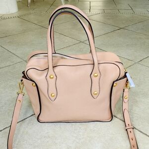 NWT Annabel Ingall bag Genuine pabble leather cream  tan color. New w dust bag.